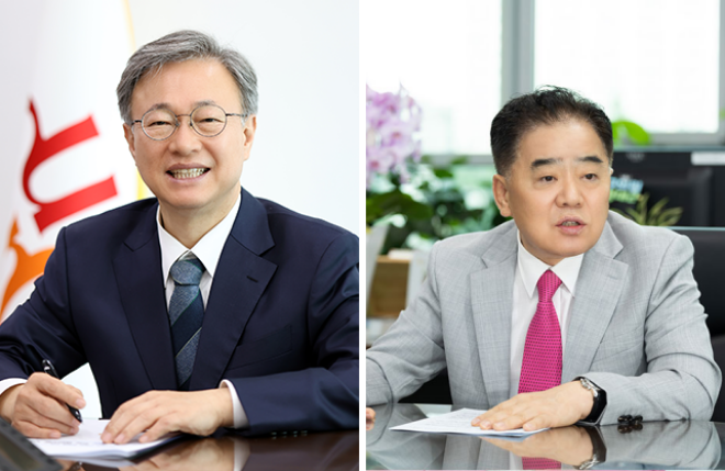 장인홍 더불어민주당 구로구청장 후보(사진 왼쪽)와 정대근 국민의힘 구로구청장 후보./사진제공=구로구청·구로구의회