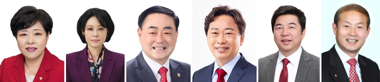국민의힘 제9회 지방선거 서울시당 공천관리위원회가 영등포구 기초의원 후보 6명을 단수추천했다. 사진은 왼쪽부터 영등포가 정선희(현 구의회 의장), 영등포나 최인순(전 구의원), 영등포다 이규선(현 운영위원장), 영등포라 임헌호(현 구의원), 영등포사-가 이성수(구의원), 영등포사-나 강광빈(디피엔케이 글로벌 대표). /사진=영등포구의회 제공
