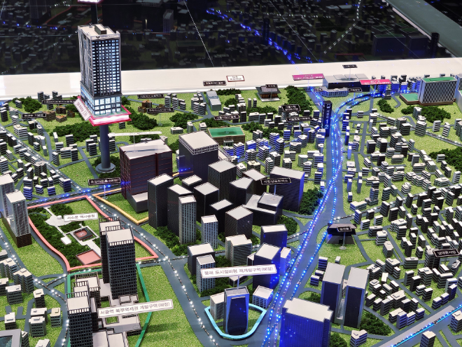 '정동 롯데캐슬 136' 위치에 대해 한 눈에 확인할 수 있는 미니어처./한국금융신문 조범형 기자