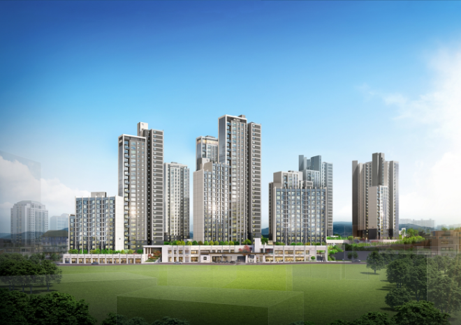 DL이앤씨) '아크로 리버스카이' 단지 투시도./사진제공=DL이앤씨