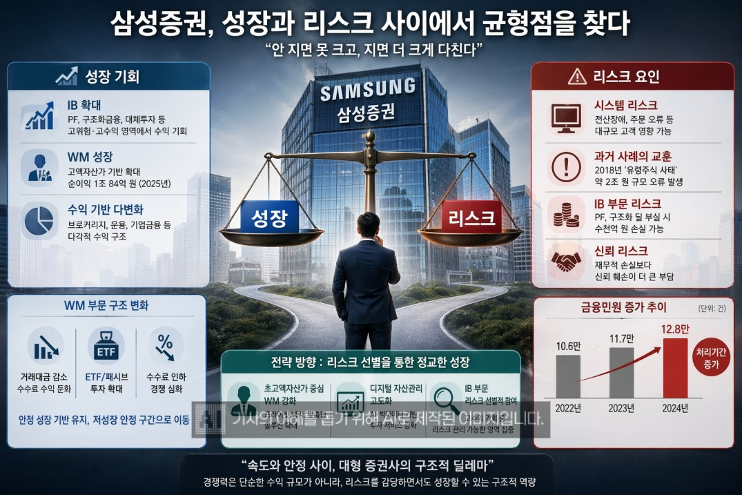 “안 지면 못 크고, 지면 더 크게 다친다”…삼성증권, ‘리스크 자격 시험대’