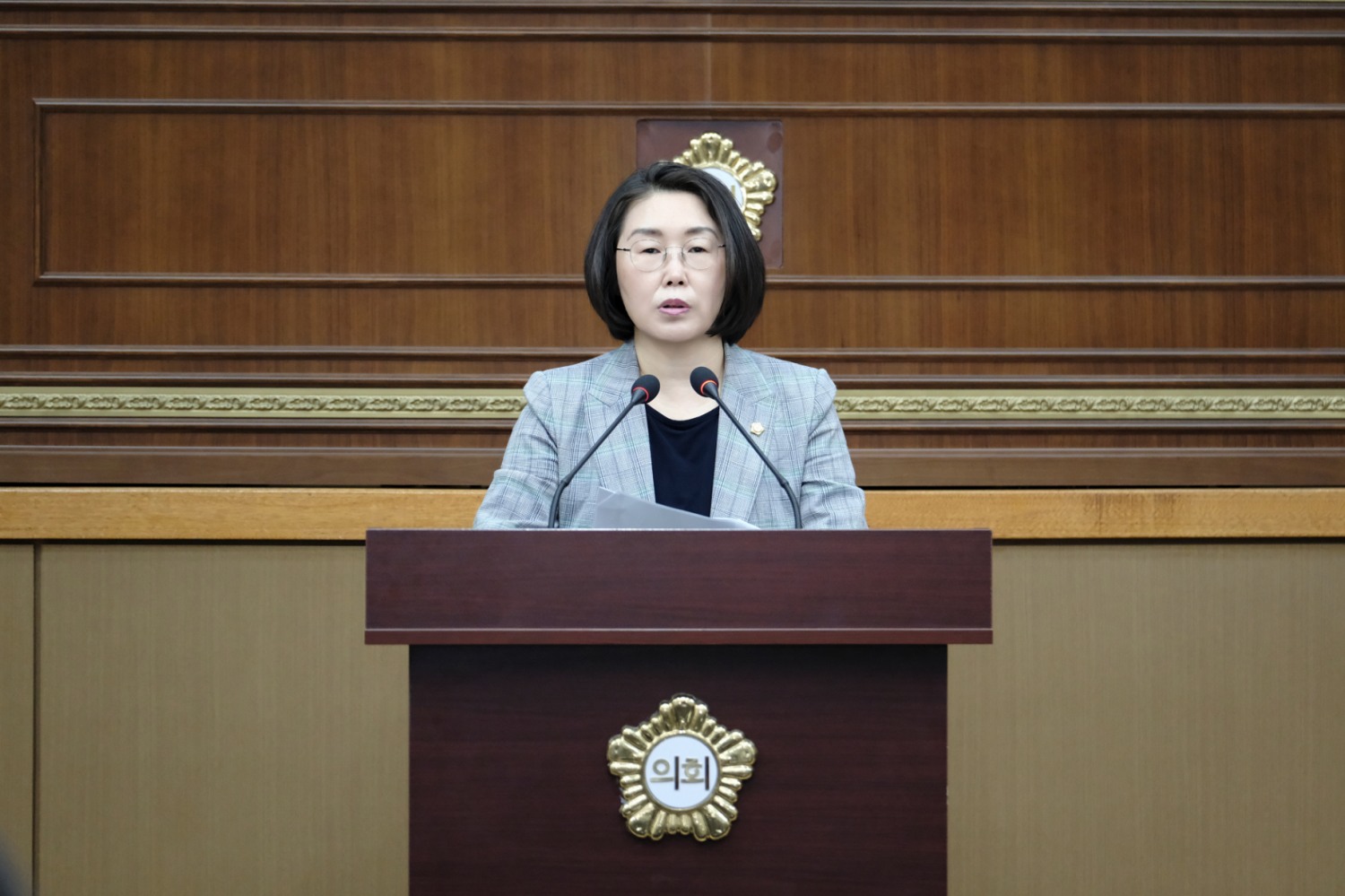 장정희 마포구의원이 자유 5분발언을 하는 모습./사진제공=마포구의회