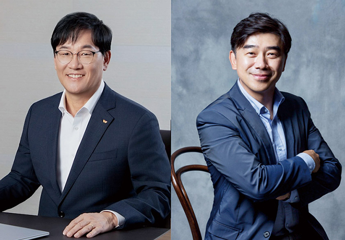 ▲(왼쪽부터) 김성수 SK브로드밴드 사장, 이종호 SK브로드밴드 코퍼레이트센터장