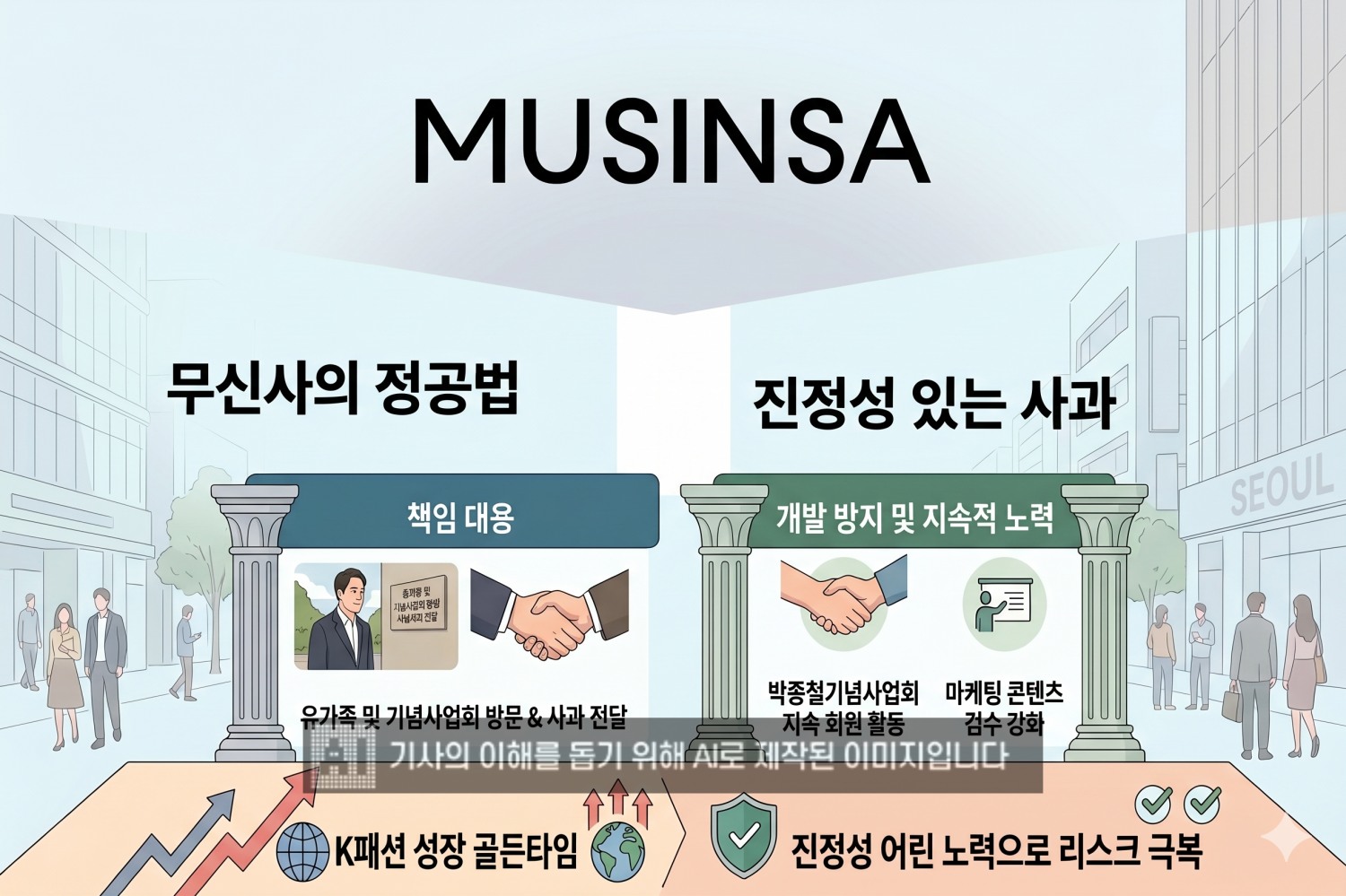 무신사가 지난 20일 7년 전 논란에 대해 재차 사과했다. /사진=생성형AI