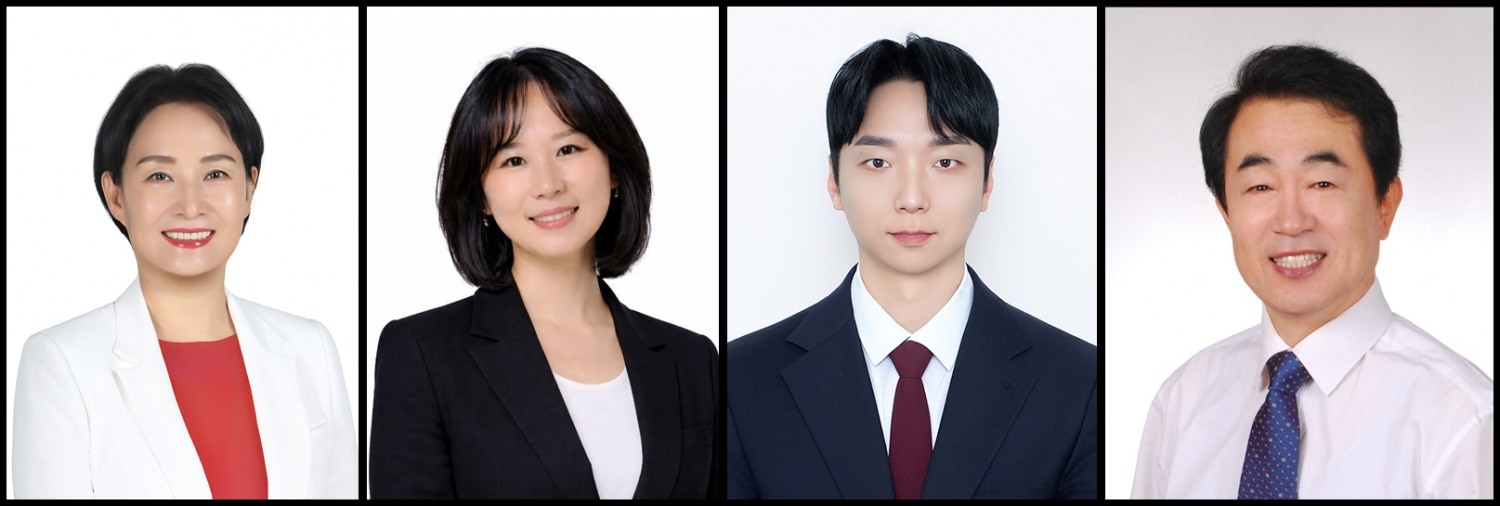 왼쪽부터 강수영 가선거구 후보, 김해진 나선거구 후보, 채종민 다선거구 후보, 서종 라선거구 후보./사진=중앙선관위원회