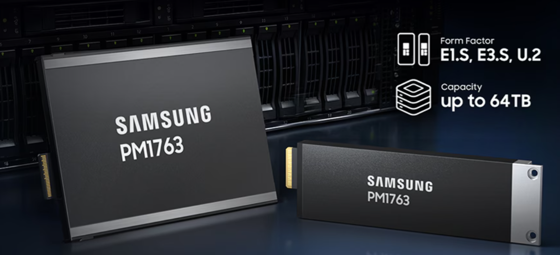 삼성전자 PCIe 6세대 eSSD 'PM1763'. 출처=삼성전자 반도체 홈페이지