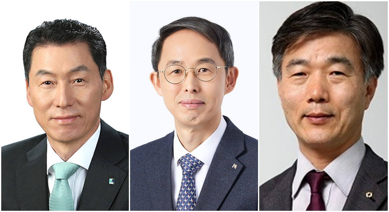왼쪽부터 장민영 기업은행장, 황기연 수출입은행장, 박상진 산업은행 회장