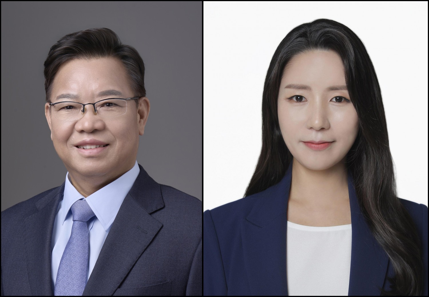 양동호 다선거구(가) 후보(왼쪽), 윤정회 다선거구(나) 후보./사진=중앙선관위원회