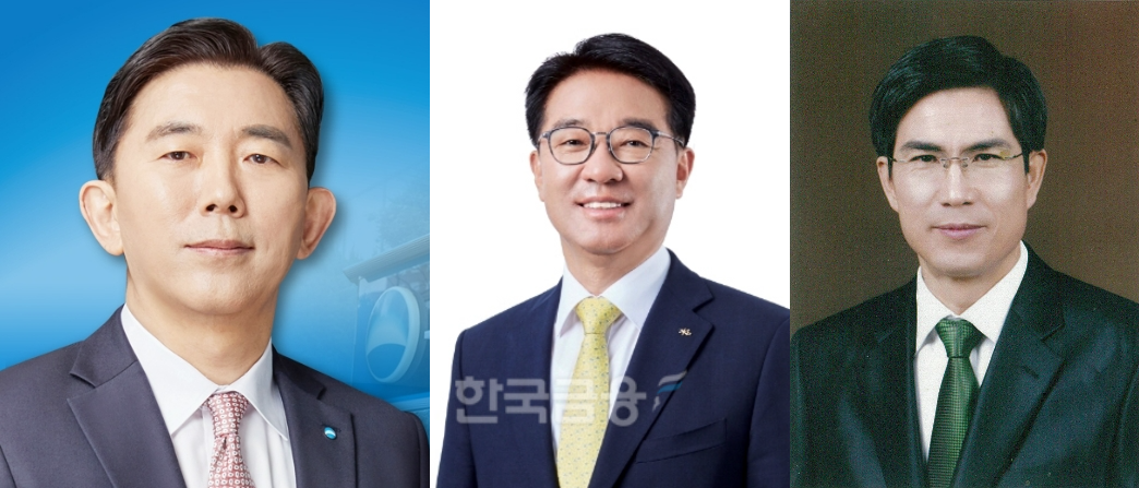 (왼쪽부터) 박경훈 전 우리금융캐피탈 대표, 이동철 전 KB국민카드 대표, 윤창환 전 국회의장 정책수석./사진=문희상 전 국회의원 보도자료, 한국금융 DB