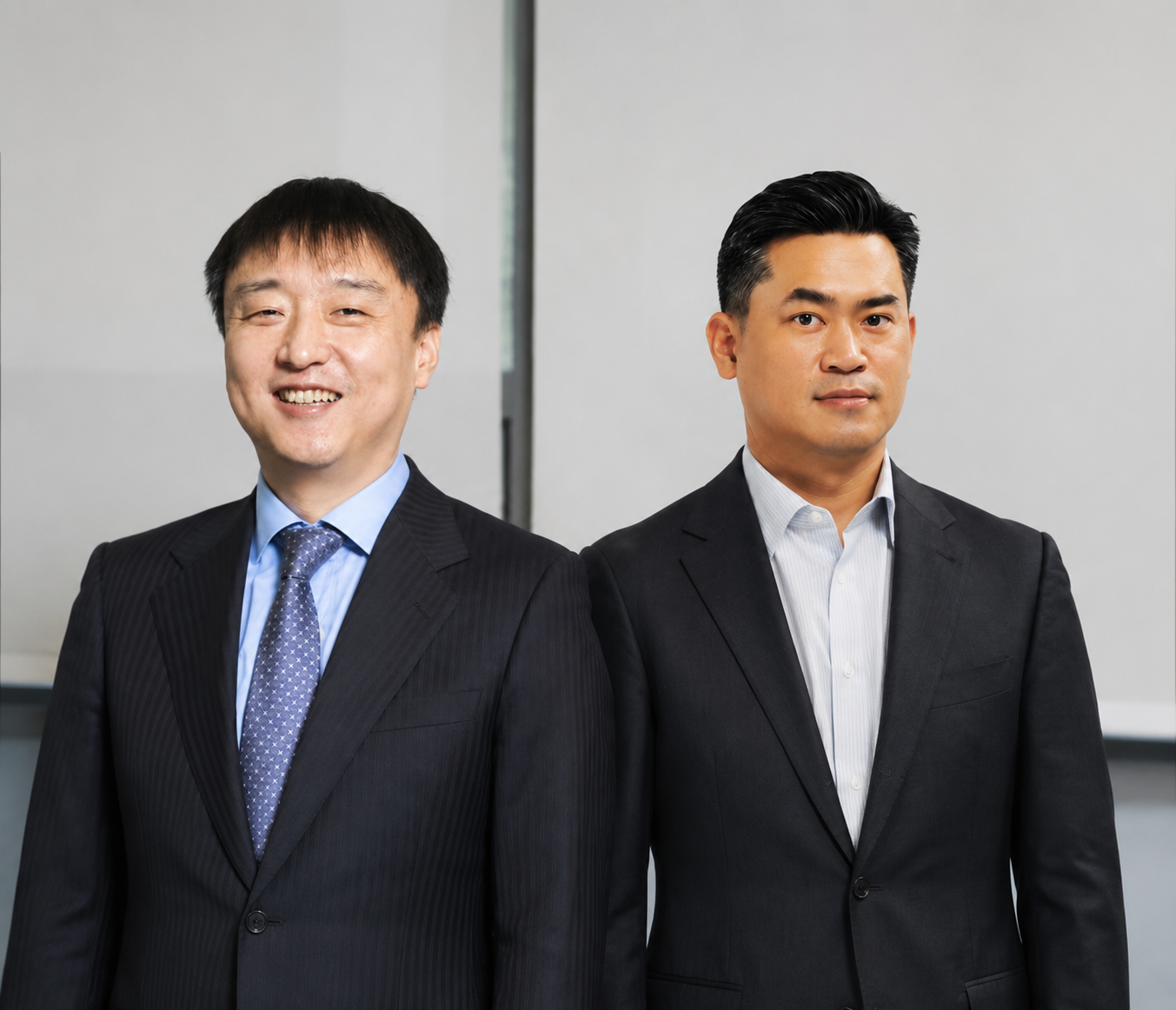 (왼쪽부터) 이준호 NHN 회장, 정우진 NHN 대표. /사진=NHN