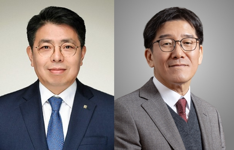(왼쪽부터) 정일선 광주은행장, 박춘원 전북은행장 / 사진=각 사