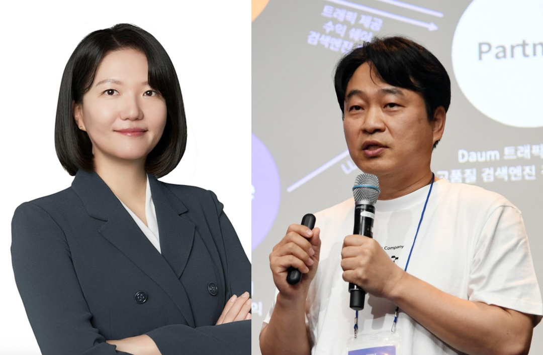 (왼쪽부터) 최수연 네이버 대표, 이건수 AXZ 대표. /사진=네이버, 업스테이지