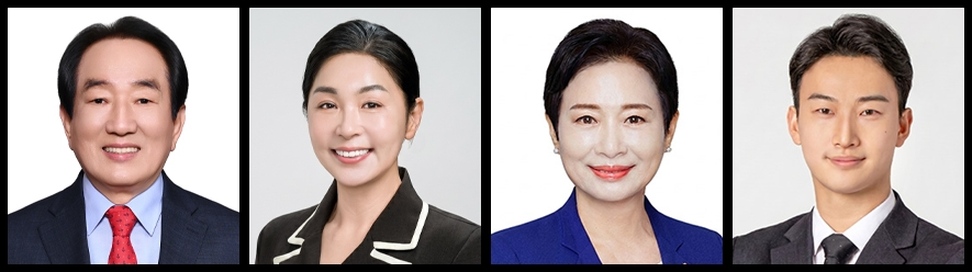 박인섭 운영위원장, 전정 행정교육위원장, 최옥주 재정복지위원장, 최상진 도시건설위원장. /사진=송파구의회 홈페이지