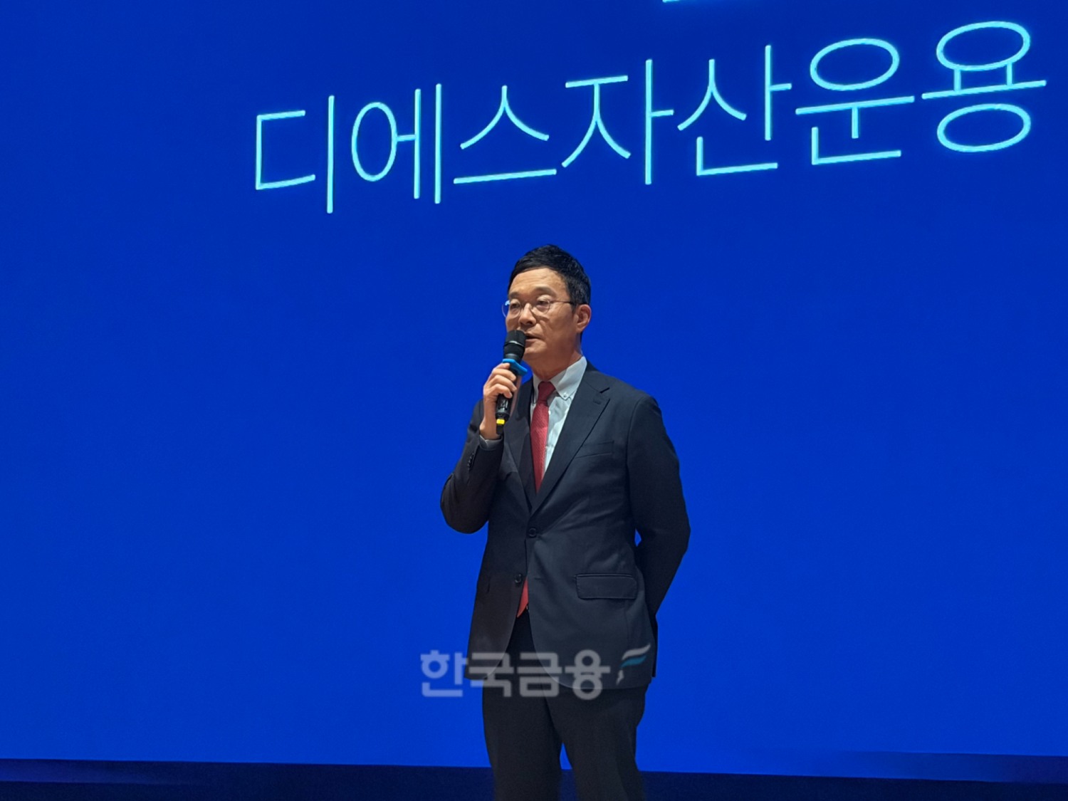 김성훈 DS자산운용 대표이사가 10일 서울 여의도 한국거래소 컨퍼런스홀에서 열린 ETF(상장지수펀드) 출시 간담회에서 발언하고 있다. / 사진= 한국금융신문(2026.7.10)