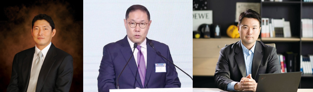 왼쪽부터 조현준 효성그룹 회장, 조현상 효성그룹 부회장, 이규호 코오롱그룹 부회장. / 사진=각사