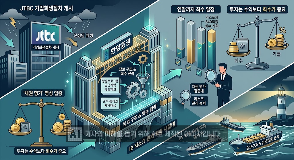 JTBC 회생이 던진 시험지…'채권 명가' 한양증권 리스크 관리 검증대