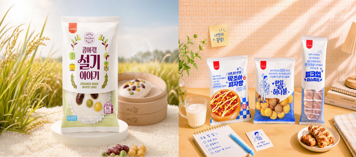 (왼쪽부터) 설기이야기, 비스포크빵 3종 제품 사진. /사진=SPC