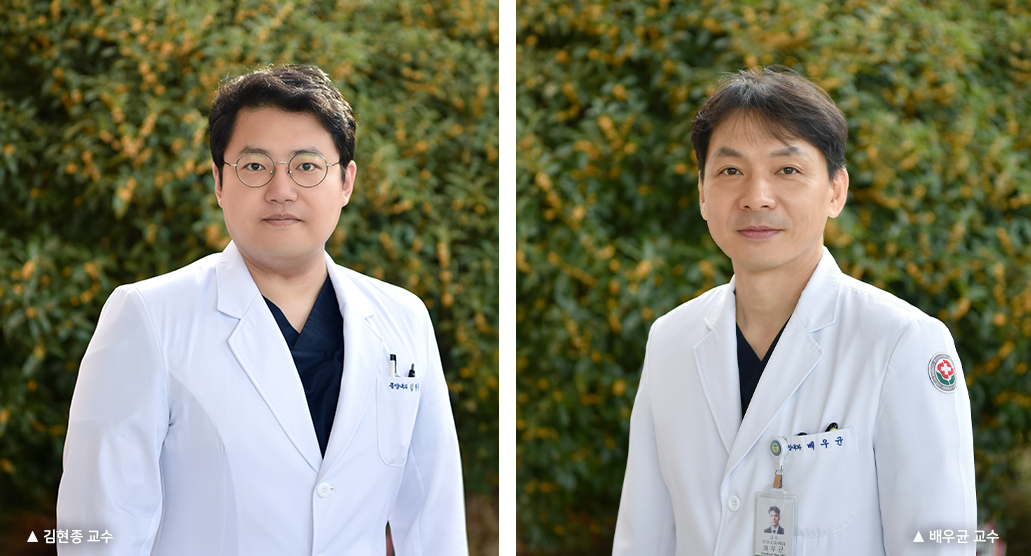 (왼쪽부터) 김현종 교수, 배우균 교수. /사진=박셀바이오