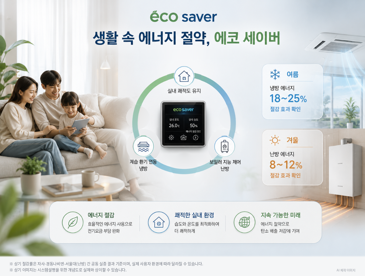 공동주택 세대별 냉난방 자동제어시스템 '에코 세이버'. /사진제공=포스코이앤씨
