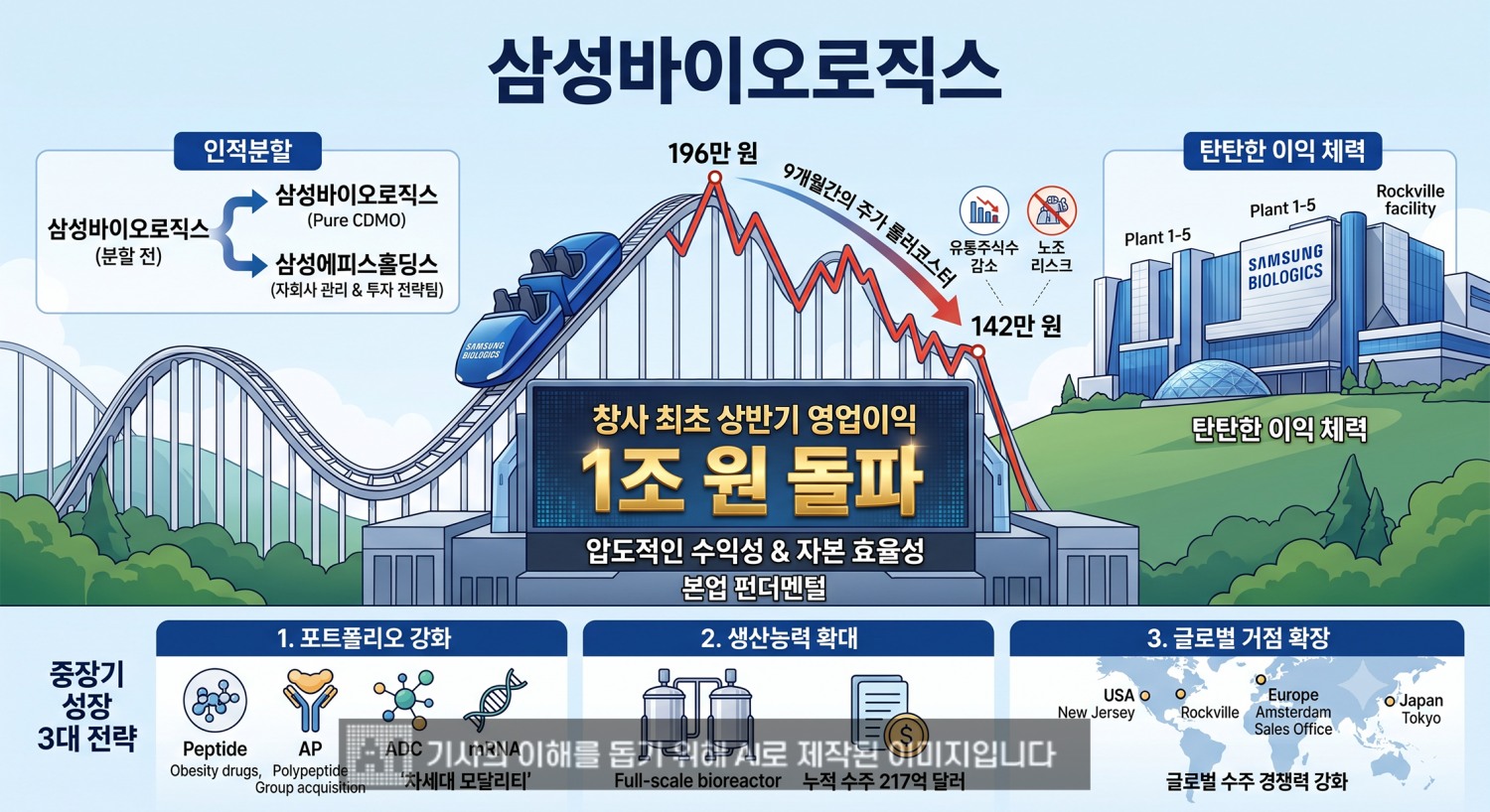 ‘인적분할’ 삼성바이오로직스, 롤러코스터 속 빛난 수익성