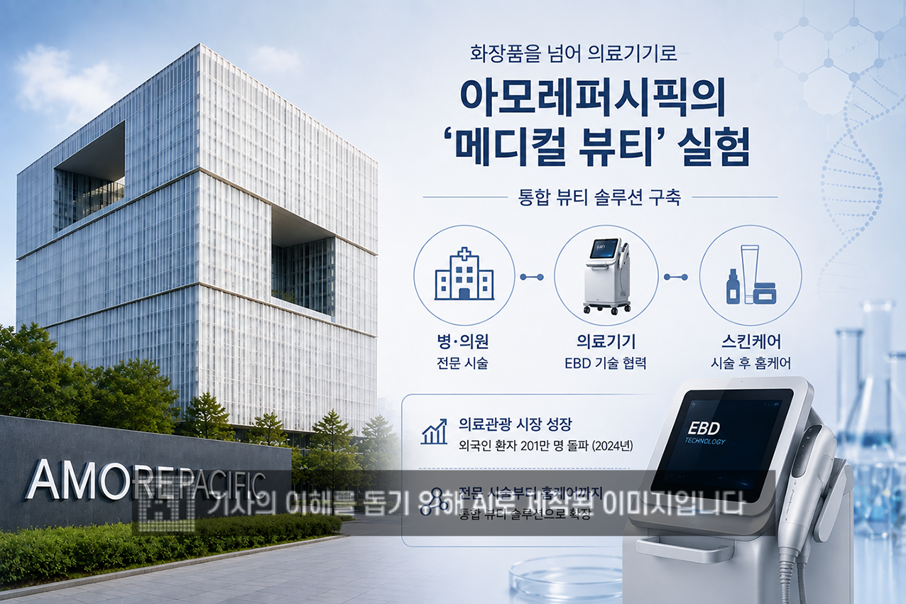 ▲사진설명: 아모레퍼시픽이 올해 비올메디컬, 하이어코퍼레이션과 잇달아 전략적 협업에 나섰다. 그림 = 생성형AI