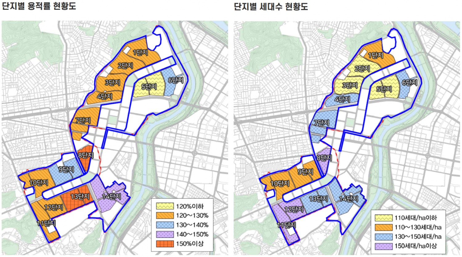 목동 14개 단지별 용적률·세대수 현황도. /사진제공=양천구청