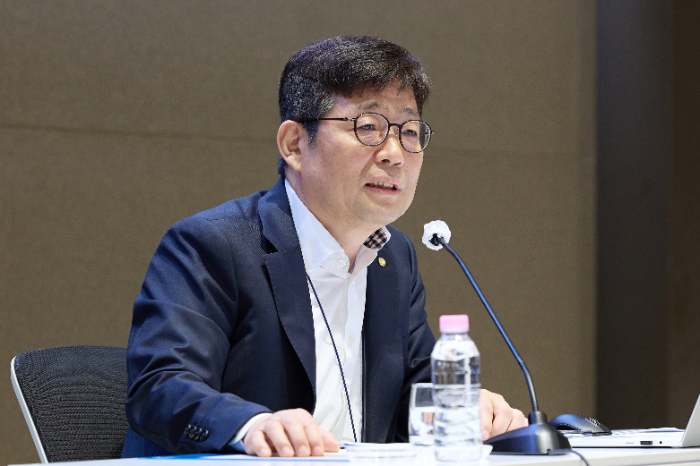 유상대 한국은행 부총재가 11일 오전 서울시 중구 한국은행에서 열린 기자간담회에서 발언하고 있다. / 사진제공= 한국은행(2026.08.11)