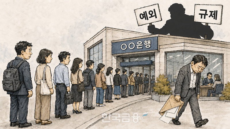 ▲ 오락가락하는 대출 정책 앞에 은행 창구는 오픈런 행렬을, 대출 수요자는 빈손으로 발길을 돌린다.