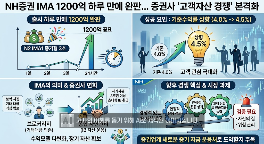 NH증권 IMA 1200억 하루 만에 완판…증권사 ‘고객자산 경쟁’ 본격화