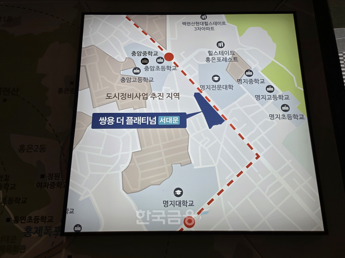 '쌍용 더 플래티넘 서대문' 위치도. /사진=조범형 기자