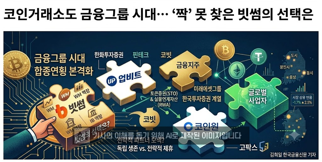 코인거래소도 금융그룹 시대…‘짝’ 못 찾은 빗썸의 선택은