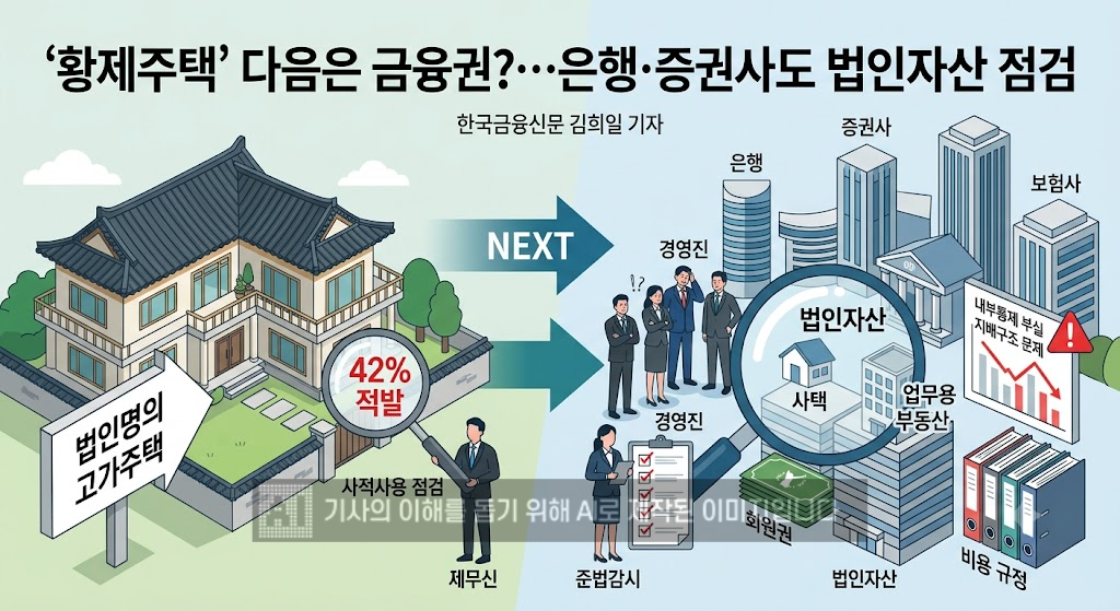 ‘황제주택’ 다음은 금융권?…은행·증권사도 법인자산 점검