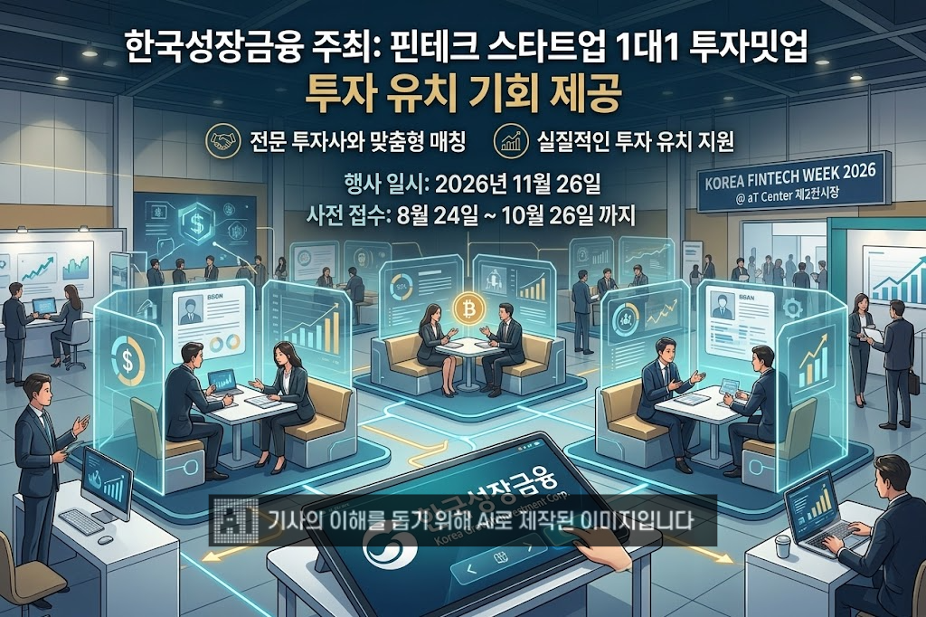 한국성장금융, 투자자·핀테크 스타트업 연결…‘1대1 투자밋업’ 참가기업 모집