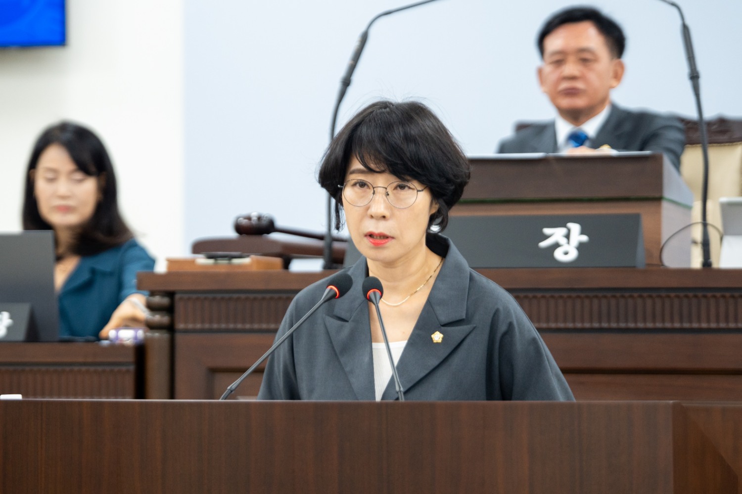 강현미 중구의회 의원이 자유 5분발언을 하는 모습./사진제공=중구의회