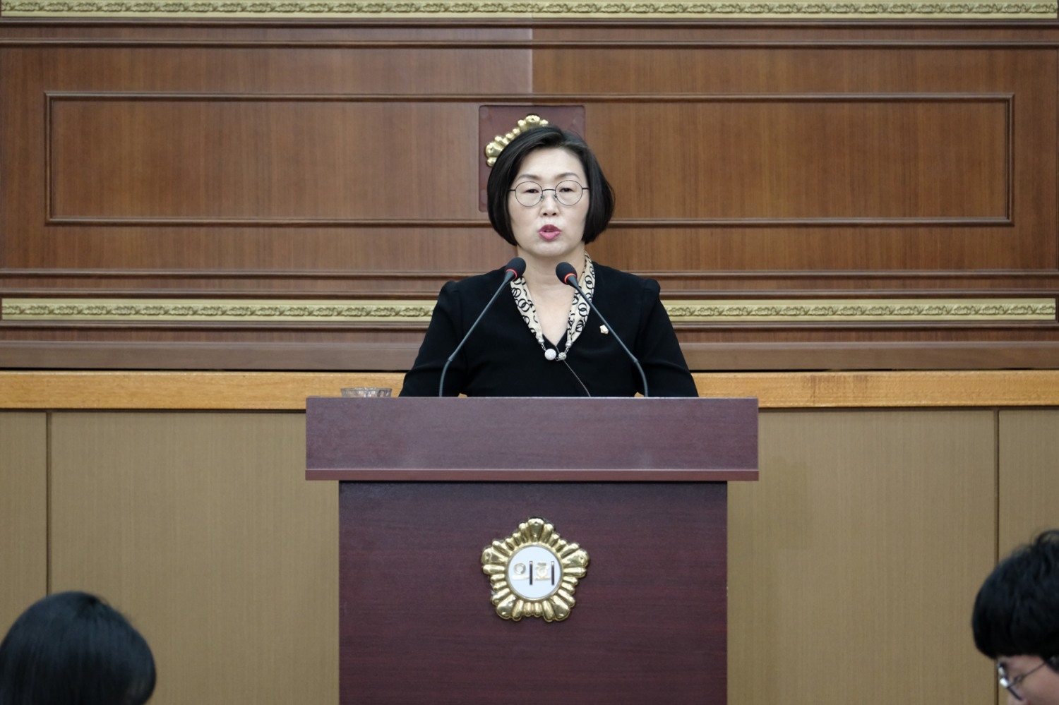 장정희 마포구의원은 법과 절차에 기반한 행정시스템과 현장 중심의 적극행정과 관련한 구정질문을 진행했다. /사진제공=마포구의회