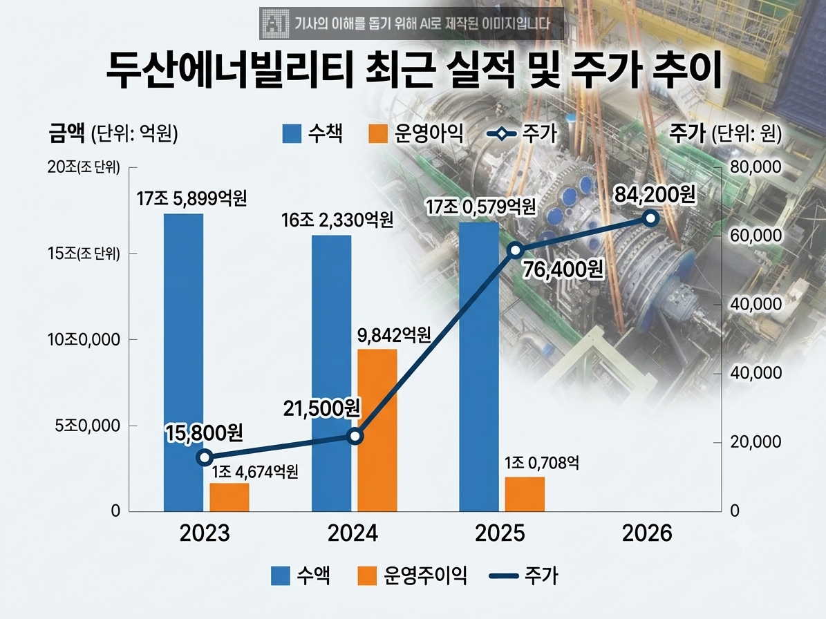 두산에너빌리티 최근 실적 및 주가 추이. /자료=금융감독원 전자공시시스템(DART), 네이버증권