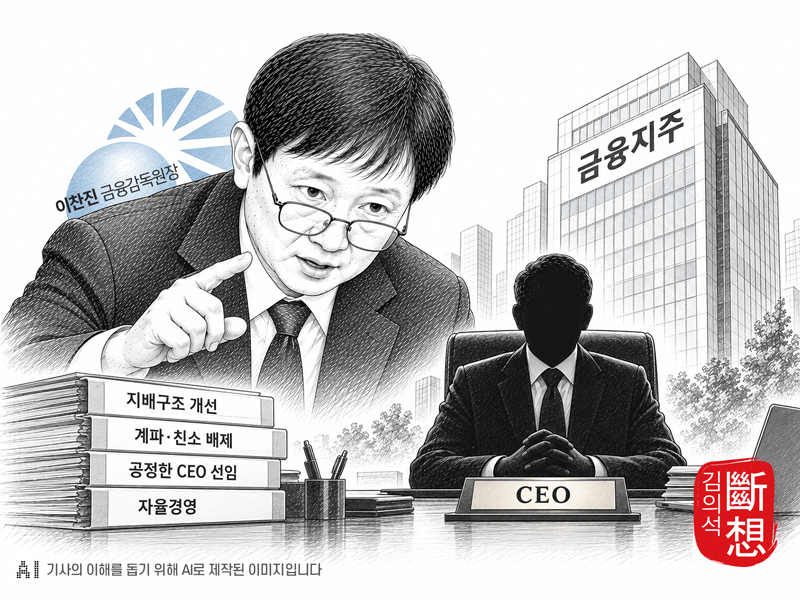 ▲이찬진 금감원장의 지배구조 개선 촉구 속에 당국의 구두 개입이 금융사 자율경영을 위축시킬 수 있다는 우려도 나온다.