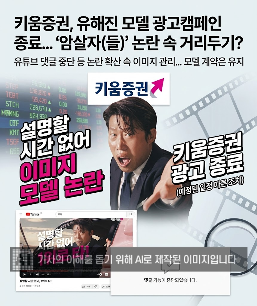 '암살자(들)' 논란에 키움증권도 유해진 광고캠페인 종료
