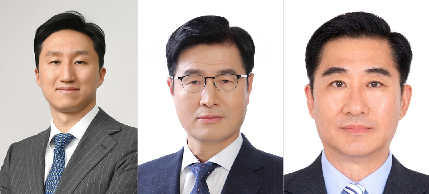 (왼쪽부터) 정기선 HD현대 회장, 이상균 HD현대중공업 총괄 부회장, 조민수 HD현대중공업 사장. /사진=HD현대