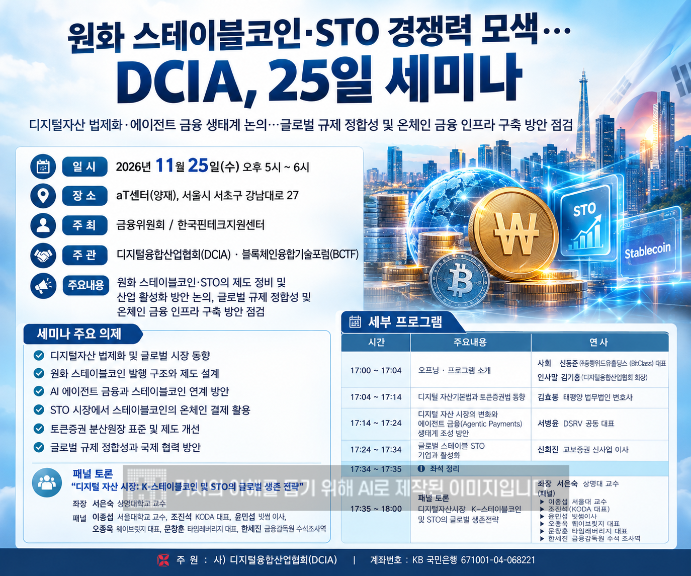 원화 스테이블코인·STO 경쟁력 모색…DCIA, 25일 세미나