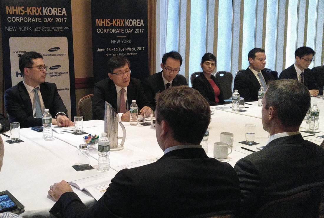 한국거래소 유가증권시장본부는 NH투자증권과 공동으로 지난 12일부터 14일까지 미국 뉴욕과 보스톤에서 ‘한국자본시장 설명회 및 상장기업 IR컨퍼런스’를 개최했다.