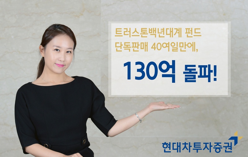 현대차투자증권, 트러스톤백년펀드 단독 출시 40일만에 130억 달성