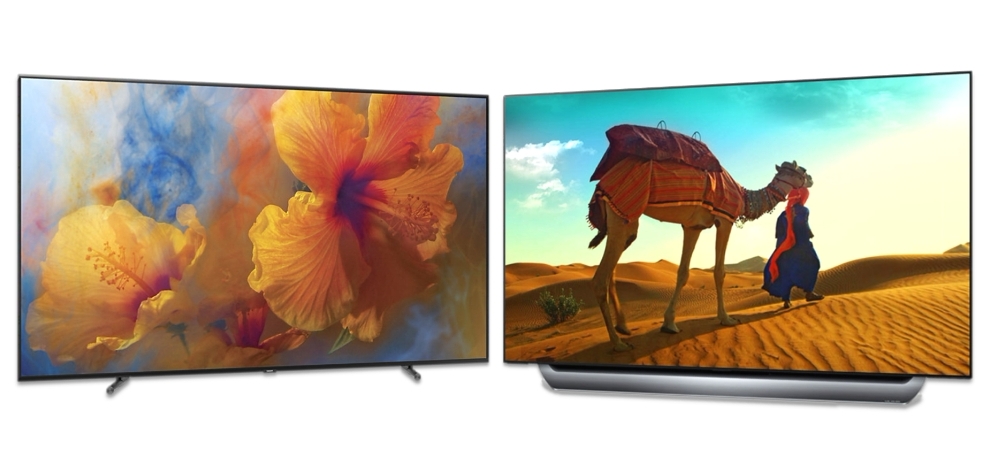 △삼성 QLED TV(왼쪽)와 LG AI OLED TV 씽큐. 본 사진은 기사 내용과 무관함 / 사진=각 사 홈페이지