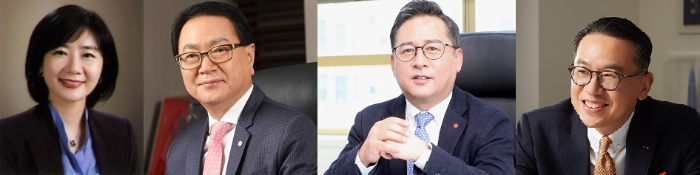 (왼쪽부터) 선우영 롭스 대표·정승인 코리아세븐 대표·강종현 롯데슈퍼 대표·이동우 롯데하이마트 대표