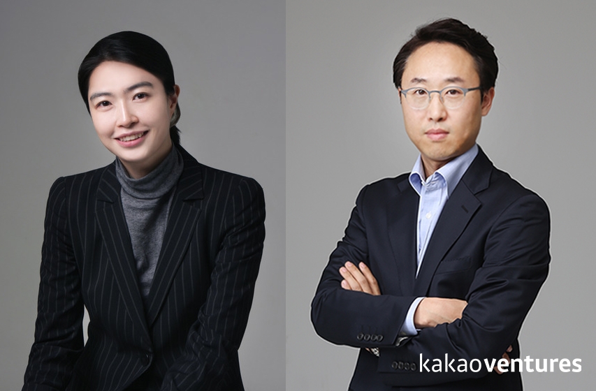 △정신아(왼쪽) 카카오벤처스 공동대표, 유승운 카카오벤처스 공동대표./사진=카카오벤처스