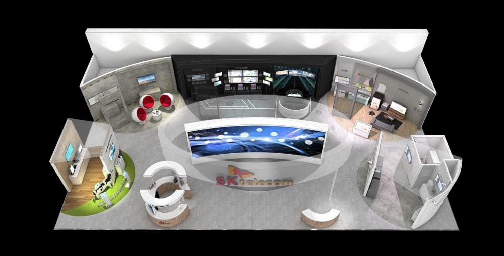 △SK텔레콤은 ‘2018 사물인터넷 진흥주간’의 주 행사로 12일부터 14일까지 3일간 코엑스에서 열리는 ‘사물인터넷 국제전시회’에서 275.4㎡(30부스) 규모의 단독 전시관를 마련했다.