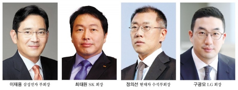 문재인 대통령 신년회 개최...이재용·최태원·정의선·구광모 등 4대 그룹 총수 참석
