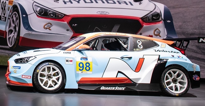 디트로이트 모터쇼에서 공개된 벨로스터 N TCR. (사진=현대차)