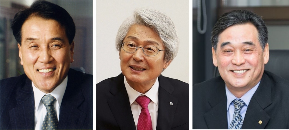 (왼쪽부터) 김지완 BNK금융지주 회장, 김태오 DGB금융지주 회장, 김기홍 JB금융지주 회장 내정자./사진=각 사