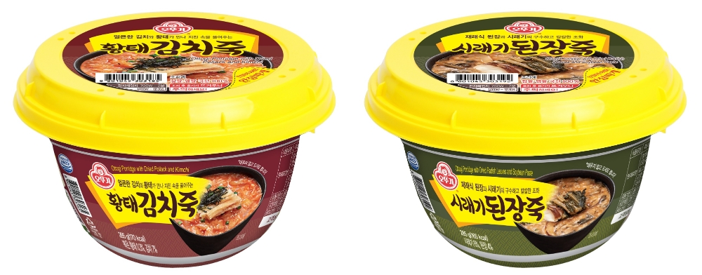 오뚜기, '황태김치죽·시래기된장죽' 2종 출시